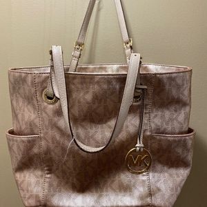 Michael Kors Rose Gold Leather Purse